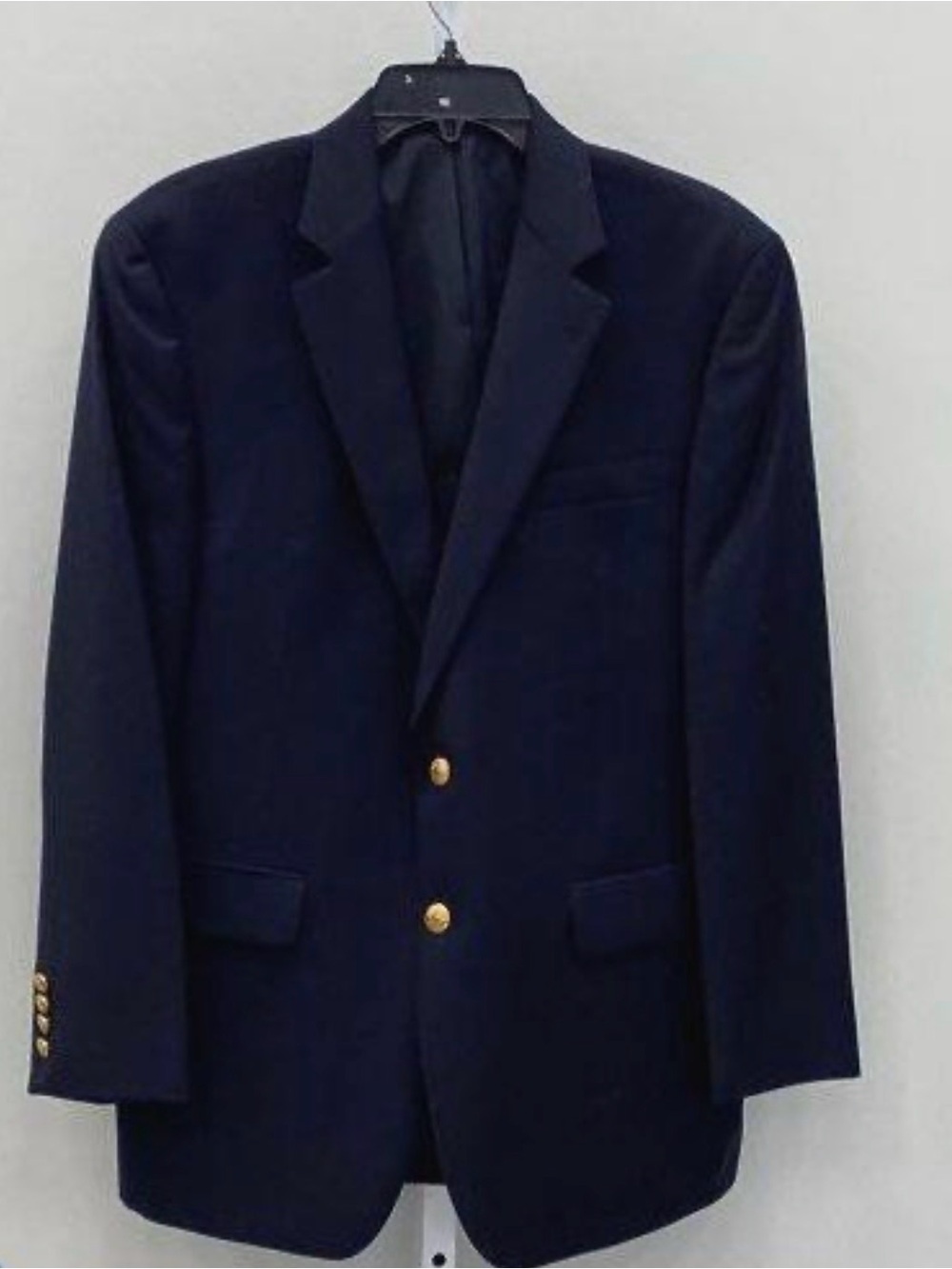 Ralph Lauren/Macy’s Men’s Store 100% Wool Navy Blazer with Gold Buttons, 38R